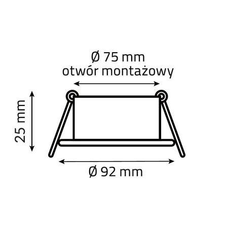 Oczko sufitowe okrągłe srebrne Mino aluminium