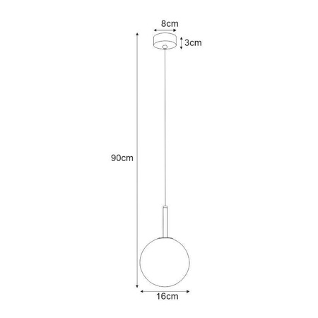 Lampa wisząca czarna z regulowaną wysokością K-4886 z serii FARO