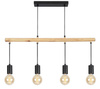 Lampa wisząca drewniana czarna IZZY 4xE27