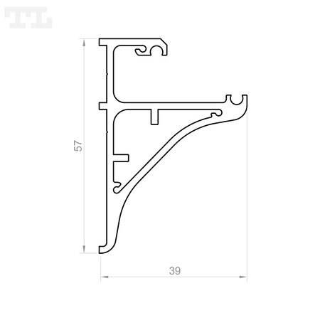LED P10-10 Profil 2000 mm anod (nr kat 86101002)