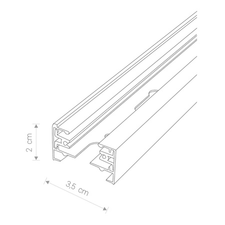 Nowodvorski Szynoprzewód czarny PROFILE TRACK 2 M