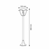 Lampa ogrodowa stojąca 1 x E27 100cm czarna 88cm