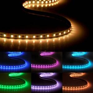 Zestaw: taśma LED 24V 5m RGB+4000K IP20 pilot, zasilacz, sterownik