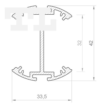 LED P22-8 Profil 2000 mm anod (nr kat 8622802)