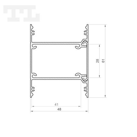 LED P23-10 Profil 2000 mm biały lakierowany (nr kat 86231011)