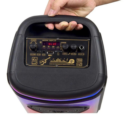 Głośnik Przenośny V-TAC 400W Mikrofon Pilot BT USB TF FM AUX TWS KARAOKE VT-4000W