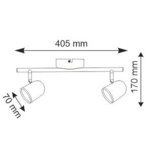 Lampa ścienno-sufitowa ruchoma LED RAWI 2 Czarna 3000K