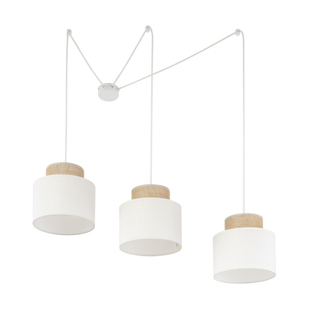 Lampa wisząca Duo White Juta 3xE27