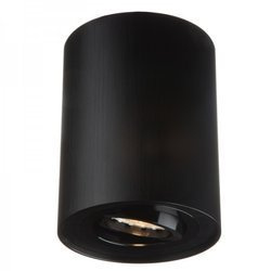 Oprawa sufitowa  pojedyńcza tubka ruchoma czarna szczotkowana