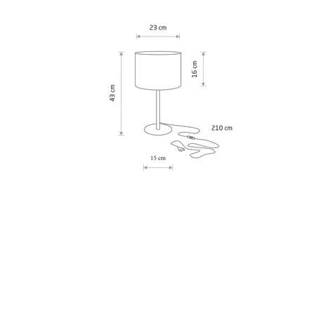 Lampka nocna stołowa szara HOTEL MOOD Nowodvorski 11786