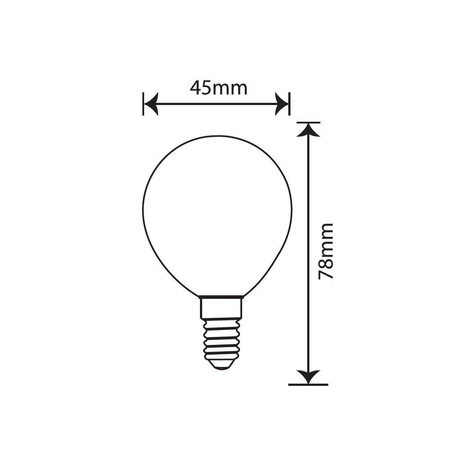 Żarówka FILAMENT LED G45 kulka E14 6W neutralna 4000K