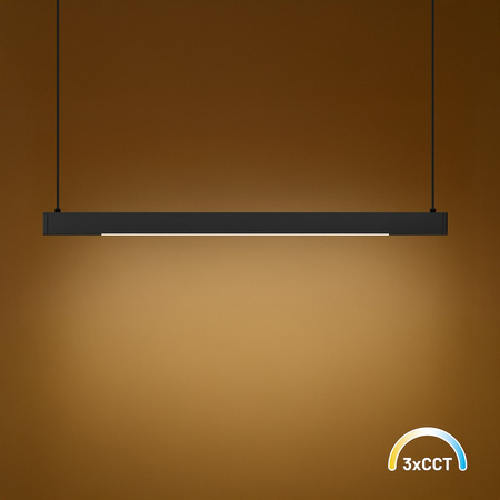 Lampa wisząca Linea Czarny 36W LED 3000K-4000K-5700K