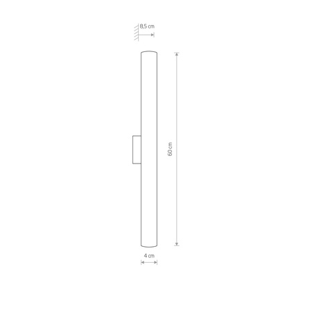 Nowodvorski Kinkiet stal chromowana ICE TUBE LED S 