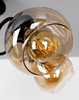 Lampa sufitowa czarno/złota dymiona 5xE27 Unica 35-00897