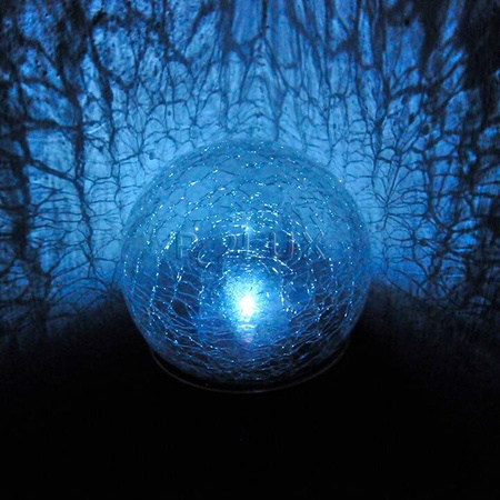 Lampa solarna Led KULA RGB szklana SL2302S INOX