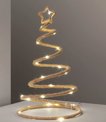 Choinka Świąteczna LED Sznur na Baterie Spirala