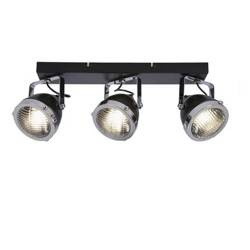 Crazy lampa sufitowa listwa czarny 3x15w gu10 klosz bezbarwny