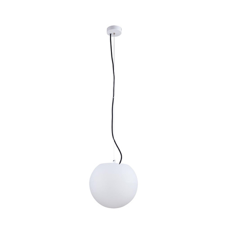 Nowodvorski Lampa wisząca zewnętrzna biała kula CUMULUS M 