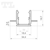 LED P25-2 Profil 1000 mm biały lakierowany (nr kat 8625210)