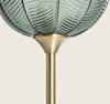 Lampa Podłogowa z Metalu i Szkła Klimt zielona złota