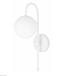 Kinkiet biały Milano Grace mleczna kula E14