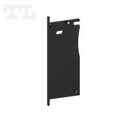 Zaślepka aluminiowa czarna P26-1 PRAWE z otworem (wkręty w komplecie) (nr kat 7726121)