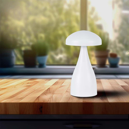 Lampka Biurkowa Nocna V-TAC 1W LED 22cm Ładowanie USB Ściemnianie Biała VT-1041 3000K-6000K 55lm