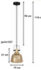 Lampa wisząca Monaco gold industrialna 1xE27