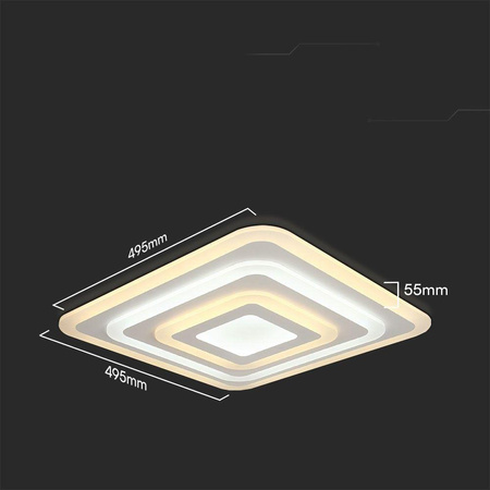 Oprawa Sufitowa V-TAC 82W LED Ściemnialna Biała Pilot SMART VT-7719 3000K-4000K-6000K 6700lm
