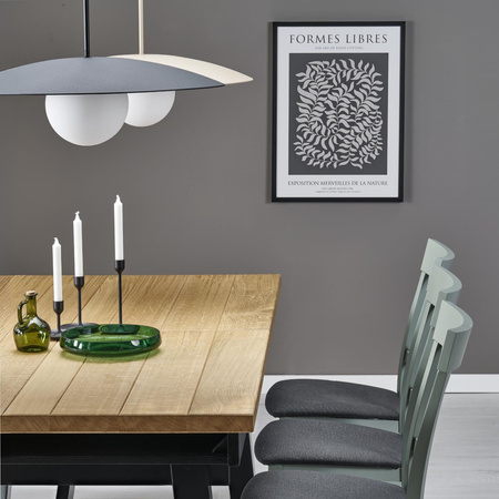 Tk Lighting SLATE BLACK GLASS lampa wisząca 1xE27