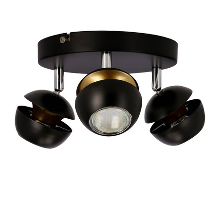 Boni plafon 3x3w gu10 led czarny