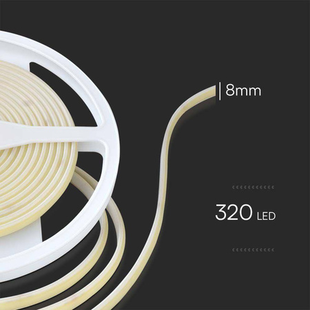 Taśma LED COB 320LED 24V IP67 10W/m kolor niebieski 5m