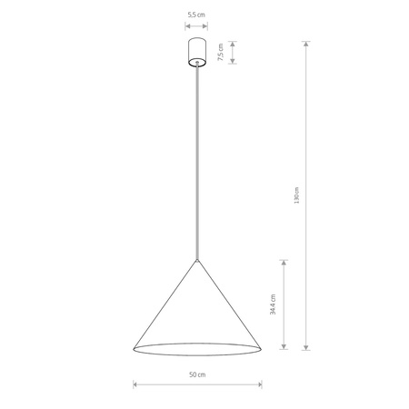 Nowodvorski Lampa wisząca biała ZENITH L 