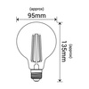 Żarówka LED G95 E27 6,5W Ciepła 2700K Amber