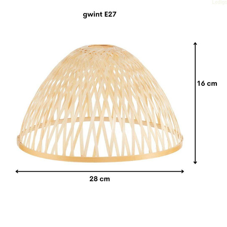 Klosz BOHO bambusowy 28cm TH1B