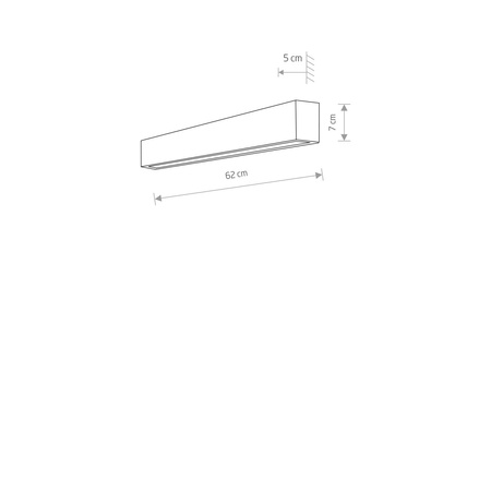 Nowodvorski Kinkiet biały STRAIGHT WALL LED S