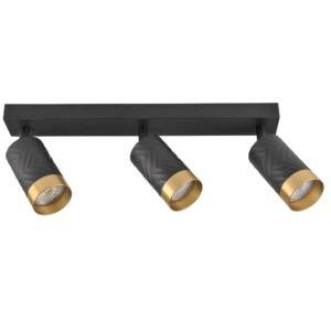 Lampa ścienno-sufitowa ARRAS 3 czarno-złota GU10