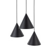 Lampa wisząca CONO Black 3xE27 koło S