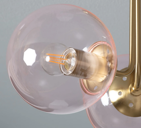 Lampa Sufitowa z Metalu i Szkła Amatler 3xE27