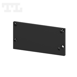 Zaślepka aluminiowa czarna P23-3 + P23-6 bez otworu (wkręty w komplecie) (nr kat 7723616)