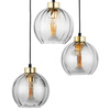 Lampa wisząca DEVI Transparent 3xE27 koło