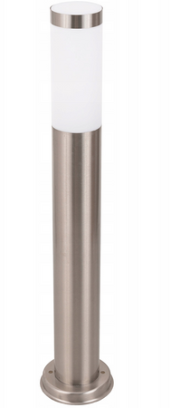 Słupek ogrodowy srebrny okrągły 1xE27 lampa IP44 65cm 