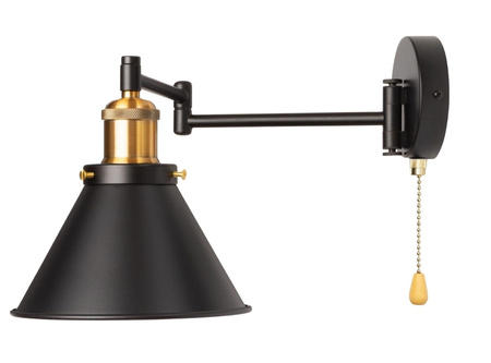 Kinkiet regulowany metalowy wysuwany łańcuszek Antic Brass