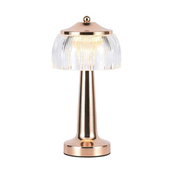 Lampka Biurkowa Nocna V-TAC 1W LED 26cm Ładowanie USB Ściemnianie Złota