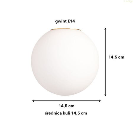 Lampa sufitowa Milano złota 6xE14 mleczne kule EP1C21