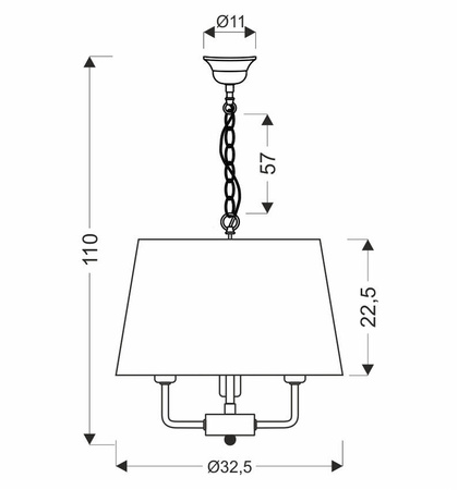Pasteri lampa wisząca czarny matowy 3x40w e14 abażur beżowy 31-01351