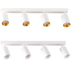 Lampa ścienno-sufitowa MARIBEL 4 GU10 biała + złote pierścienie