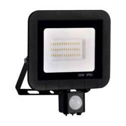 Naświetlacz LED SMD 30W czujnik PIR 6500K 120° IP65 cczarny