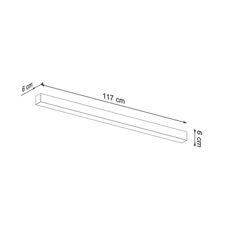 Plafon PINNE 117 czarny 4000K