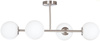 Lampa sufitowa Milano srebrna 4xE14 mleczne kule